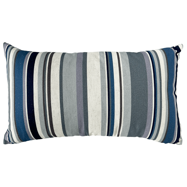 Almofada Linho Acqua Listras Azul 30X56cm - Decortextil